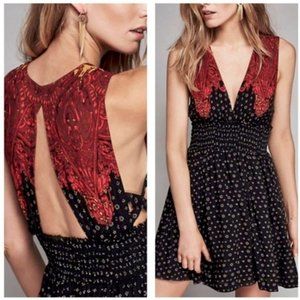 Free People Ruched Open Triangle Back Dress